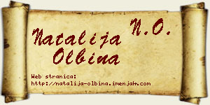 Natalija Olbina vizit kartica